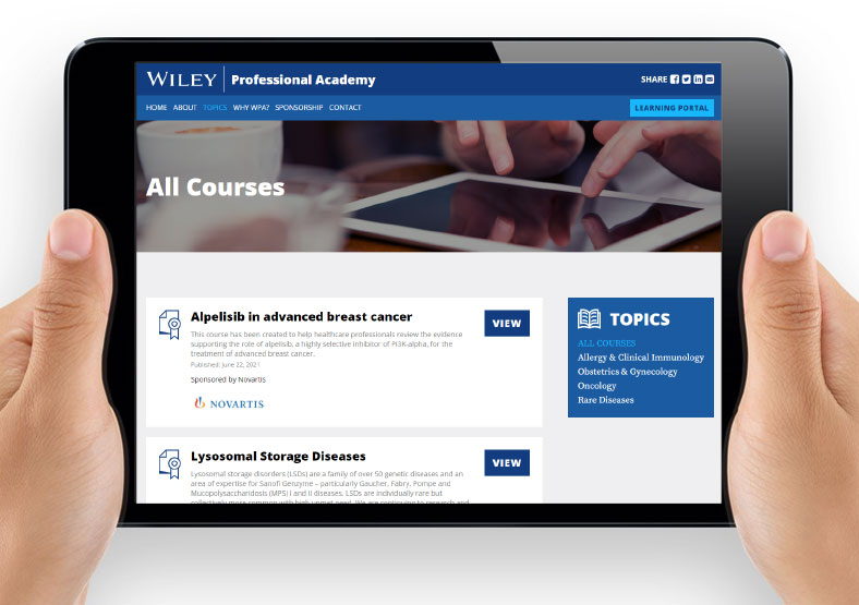 Wiley Professional Academy website development